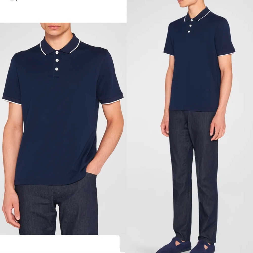 Giorgio Armani Men’s Tipped Polo Shirts